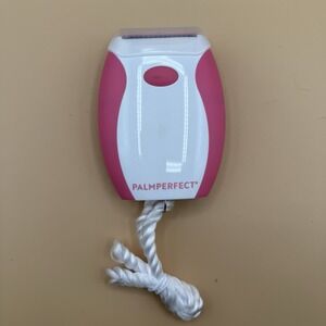 PalmPerfect Women's Electric Shaver Razor Pink White Battery Operated Portable